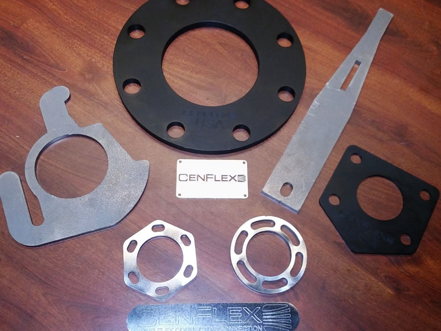 Examples of Cenflex laser-cut components.